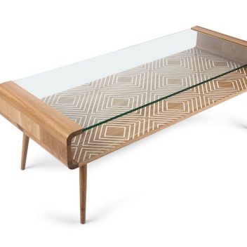 UMUNTU GLASS TOP COFFEE TABLE