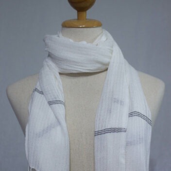 Lotus Silk House - natural dye cotton scarf