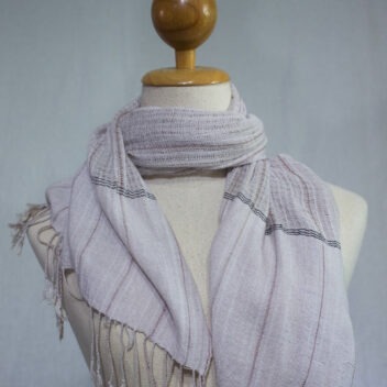 Lotus Silk House - natural dye cotton scarf