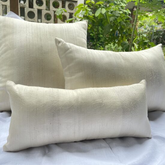 Lotus Silk House - golden silk cushions