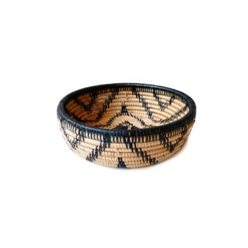 MANAVA - rotika bowl basket indigo-blue rattan